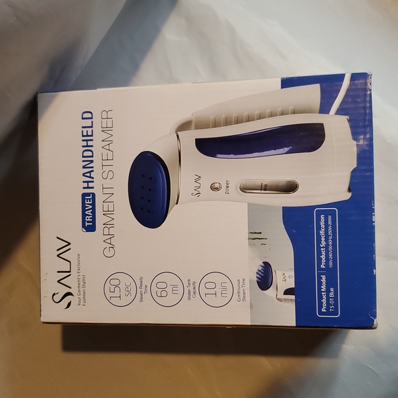 Salav Blue and White Handheld Garment Steamer - Picture 3 of 4